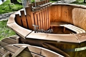 Wooden hot tub thermowood deluxe spa model 12