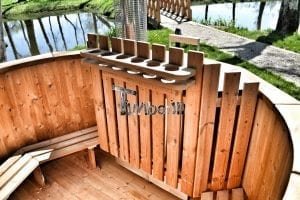 Wooden hot tub thermowood deluxe spa model 21