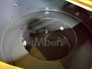 Electricity Heated Fiberglass Hot Tub With Thermowood Decoration 12
