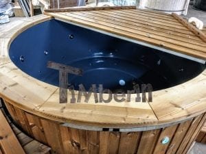 Electricity Heated Fiberglass Hot Tub With Thermowood Decoration 8
