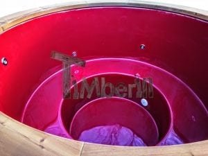 Electricity Heated Fiberglass Hot Tub With Thermowood Decoration (11)