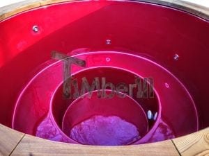 Electricity Heated Fiberglass Hot Tub With Thermowood Decoration (20)