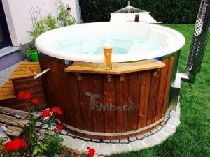 Fiberglass Lined Hot Tub With Integrated Burner Thermo Wood [Wellness Royal] (1)