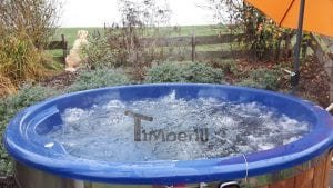 Fiberglass Lined Hot Tub With Integrated Burner Thermo Wood [Wellness Royal] (2)