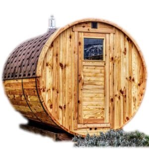 Sauna barril de madera