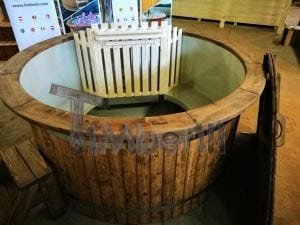 Wood Fired Hot Tub With Polypropylene Lining Vintage Decoration (4)