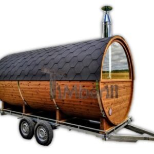 Sauna móvil exterior barril en remolque