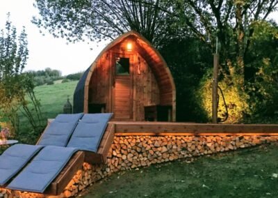 Sauna de jardín exterior