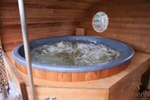 Kültéri ovális szauna beépített pezsgőfürdővel (47)